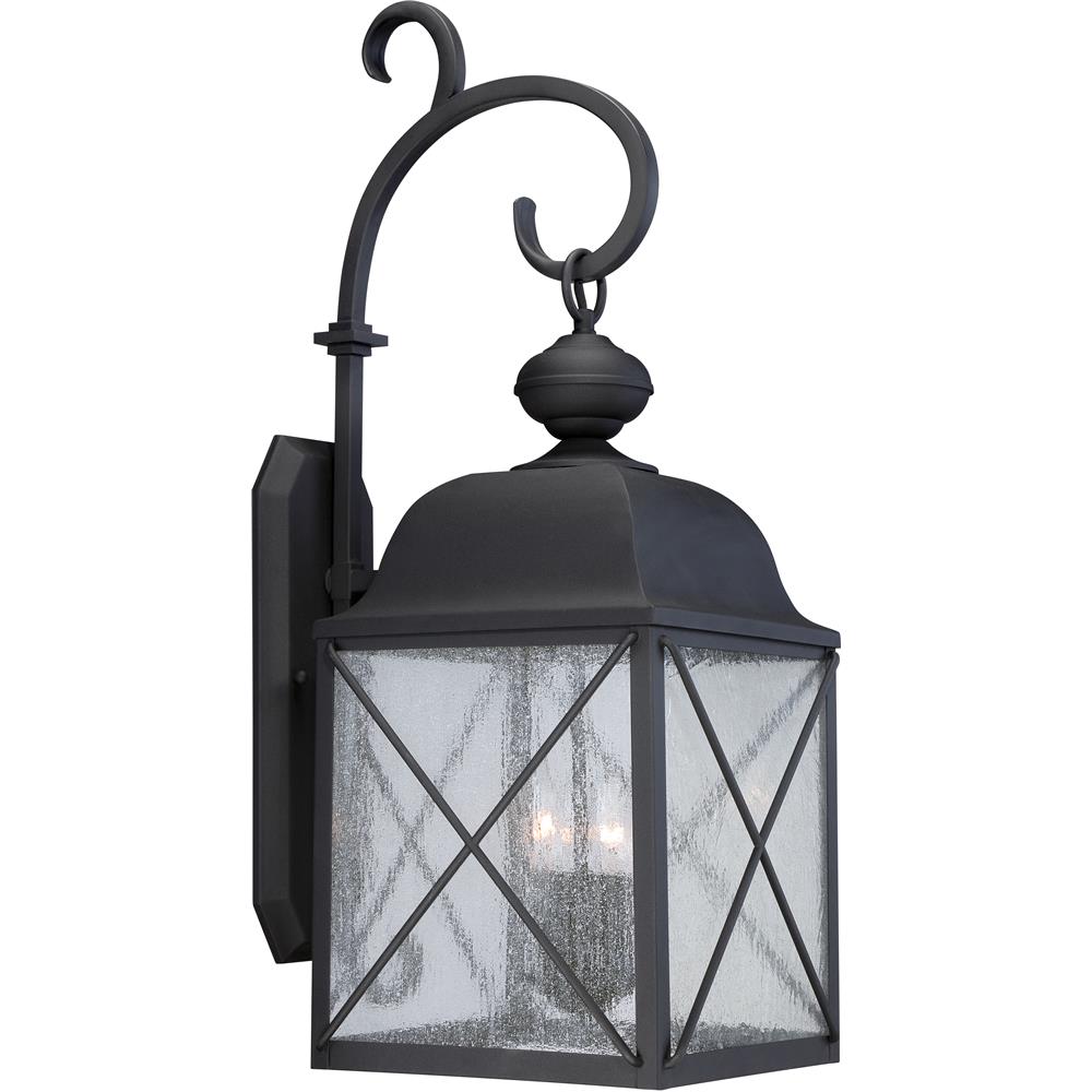 Nuvo Lighting 60/5623  Wingate 1 Light 10" Outdoor Wall Fixture with Clear Seed Glass in Textured Black Finish